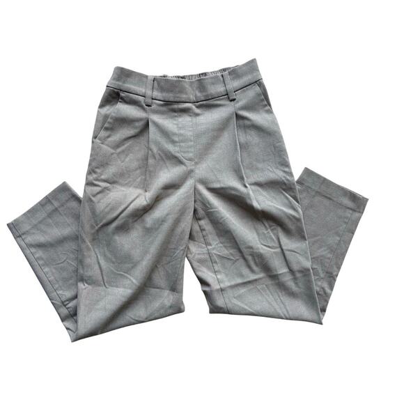 Ann Taylor LOFT Brown Crop Pleated Trouser Pants Tailored Career Work Size XXSP - Picture 7 of 10